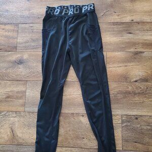 Lala Birds Compression Pants | Black Performance Leggings